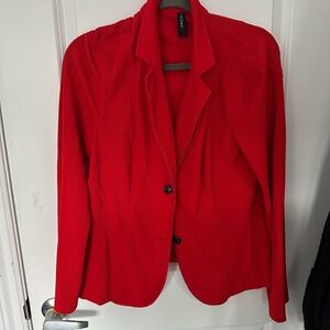 Marc Cain Red Textured Blazer